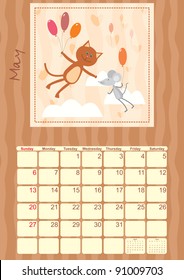 calendar for May 2012
