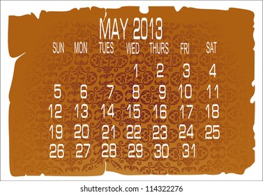 calendar May 2013