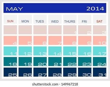 calendar May 2014