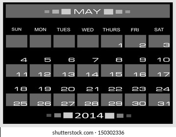 calendar May  2014