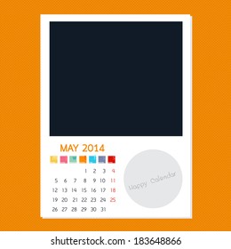 Calendar May 2014, Photo frame background