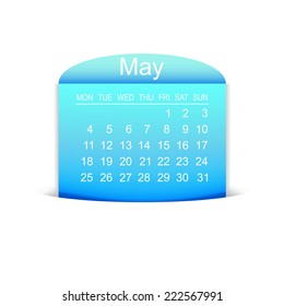 Calendar May 2015. Vector illustration 
