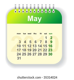 calendar - may (look for other month in my portfolio)