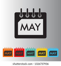 Calendar May Vector Icon Illustration