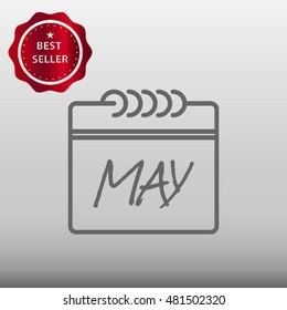 Calendar May Vector Icon Illustration