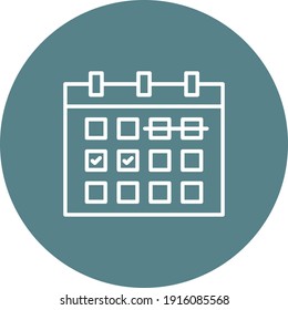 Calendar, milestone, schedule icon vector image. Can also be used for project management. Suitable for use on web apps, mobile apps and print media.