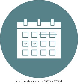 Calendario, hito, imagen vectorial de icono de programación. También se puede utilizar para la administración de proyectos. Idóneo para aplicaciones web, aplicaciones móviles y medios impresos.