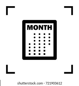 Calendar minimal icon. Month plan line vector icon for websites and mobile minimalistic flat design.