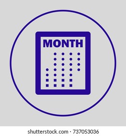 Calendar minimal icon. Month plan line vector icon for websites and mobile minimalistic flat design.