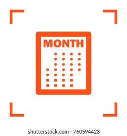 Calendar minimal icon. Month plan line vector icon for websites and mobile minimalistic flat design.