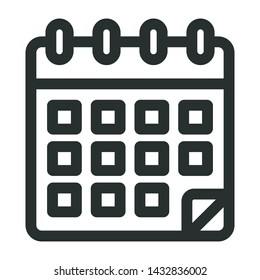 calendar - minimal line web icon. simple vector illustration. concept for infographic, website or app.