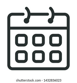 calendar - minimal line web icon. simple vector illustration. concept for infographic, website or app.