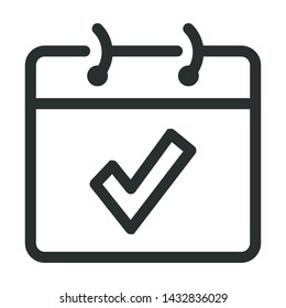 calendar - minimal line web icon. simple vector illustration. concept for infographic, website or app.