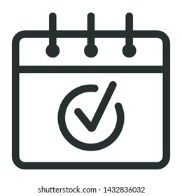 calendar - minimal line web icon. simple vector illustration. concept for infographic, website or app.