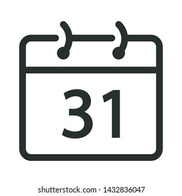 calendar - minimal line web icon. simple vector illustration. concept for infographic, website or app.