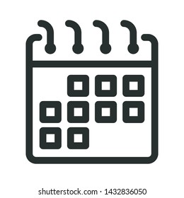 calendar - minimal line web icon. simple vector illustration. concept for infographic, website or app.