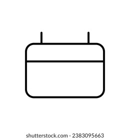 Calendar Minimalistic Editable Stroke. Vector Illustration for web sites, apps, design, banners and other purposes