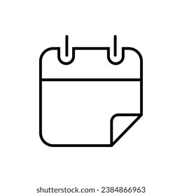 Calendar Minimalistic Outline Vector Symbol. Vector Illustration for web sites, apps, design, banners and other purposes