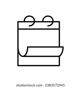 Calendar Minimalistic Vector Line Icon. Vector Illustration for web sites, apps, design, banners and other purposes