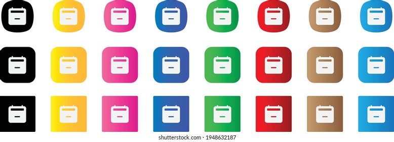calendar minus fill icon . web icon set . icons collection. Simple vector illustration.