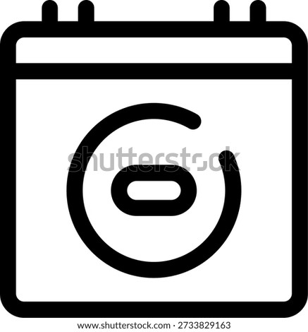 Calendar Minus Line vector Icon Design