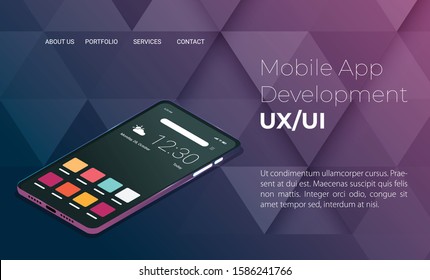 Calendar mobile apptasks ui ux design mockup vector image