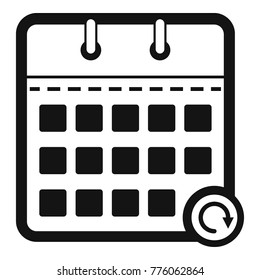 Calendar mobile icon. Simple illustration of calendar mobile vector icon for web