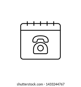 Calendar, mobile icon. Simple thin line, outline vector of calendar icons for ui and ux, website or mobile application
