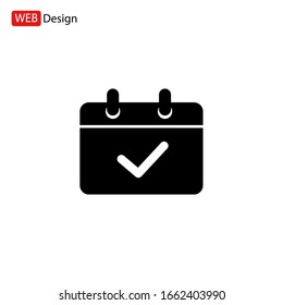 Calendar mobile icon vector symbol