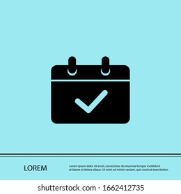Calendar mobile icon vector symbol
