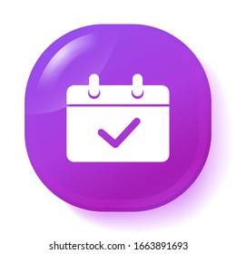 Símbolo vector de icono móvil del calendario