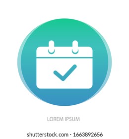 Calendar mobile icon vector symbol
