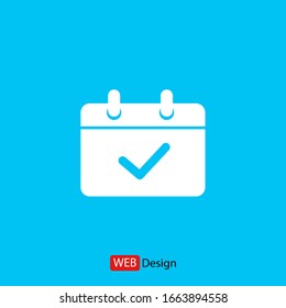 Calendar mobile icon vector symbol