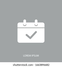 Símbolo vector de icono móvil del calendario