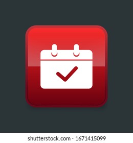 Símbolo vector de icono móvil del calendario