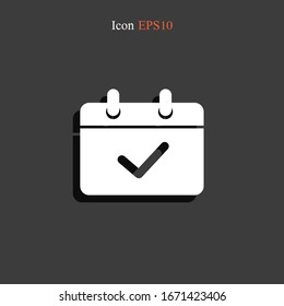 Calendar mobile icon vector symbol