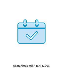 Símbolo vector de icono móvil del calendario
