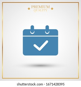 Calendar mobile icon vector symbol