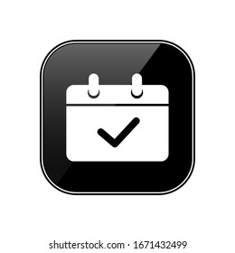 Calendar mobile icon vector symbol