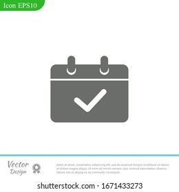 Calendar mobile icon vector symbol