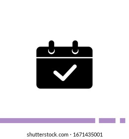 Calendar mobile icon vector symbol