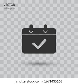 Símbolo vector de icono móvil del calendario