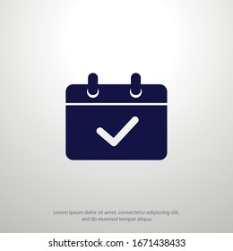 Calendar mobile icon vector symbol