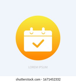 Calendar mobile icon vector symbol