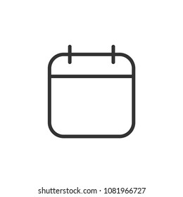 Calendar Modern Simple Outline Vector Icon