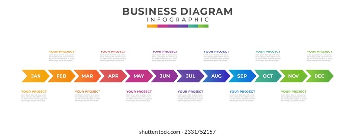 calendar modern Timeline diagram. presentation vector infographic template for business.