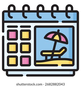Ícone de Vetor Moderno do Calendário - Modelo de Símbolo de Ilustração Mínima para Design de Interface do Usuário do Aplicativo Web Mobile