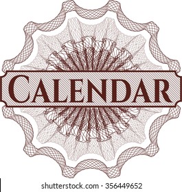 Calendar money style rosette