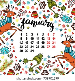 Calendar. Month. Abstract pattern.