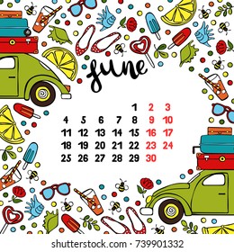 Calendar. Month. Abstract pattern.